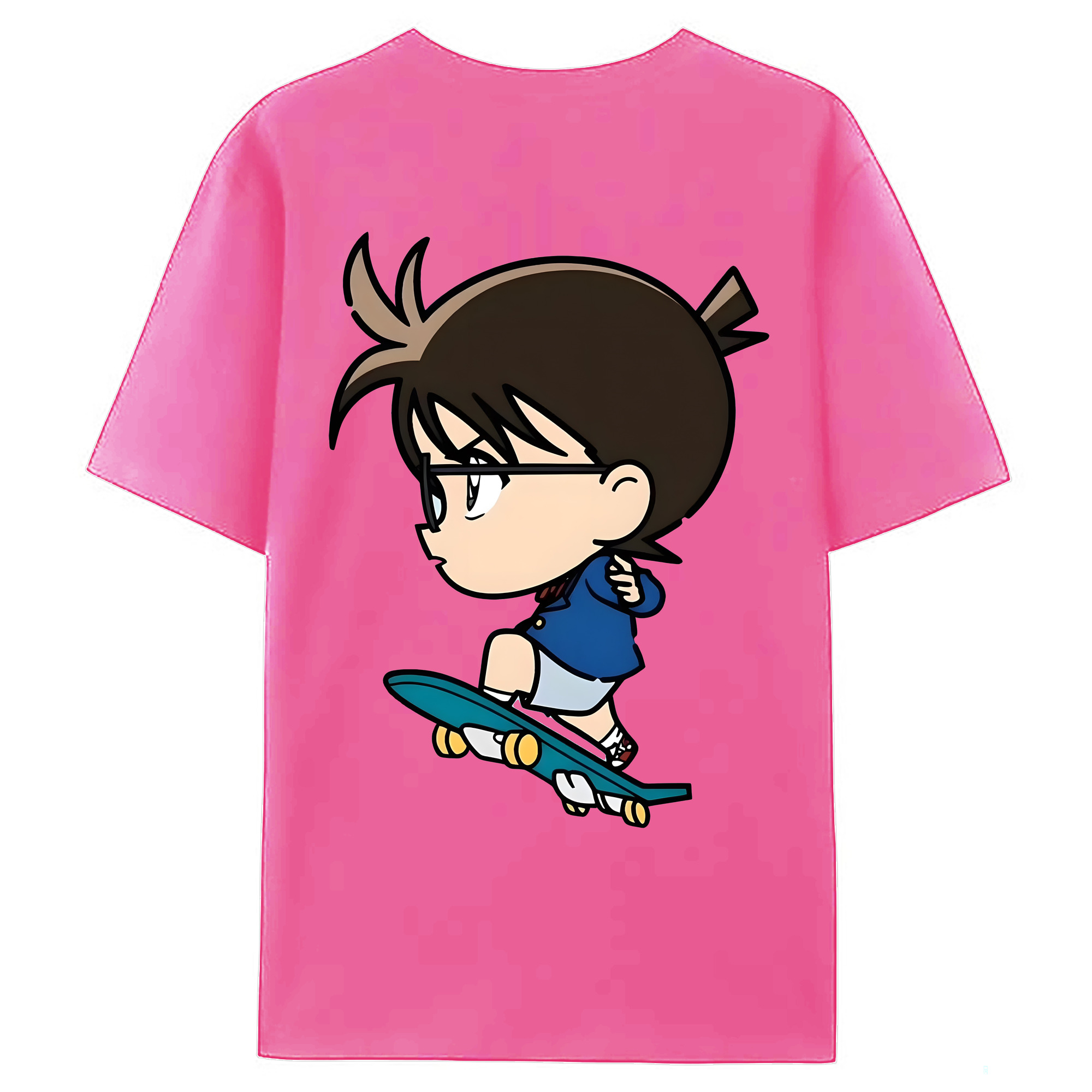 （画像用） 名探偵コナン 江戸川 コナン Detective Conan Conan Edogawa レディース半袖Tシャツ(バックプリント)
